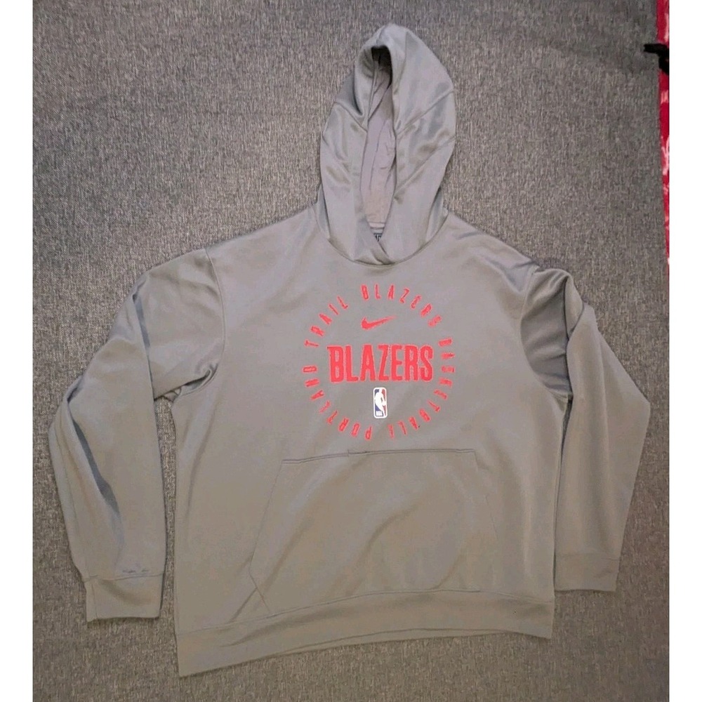 Nike Dri Fit NBA Authentics Portland Trailblazers Hoodie Mens Size XL Basketball